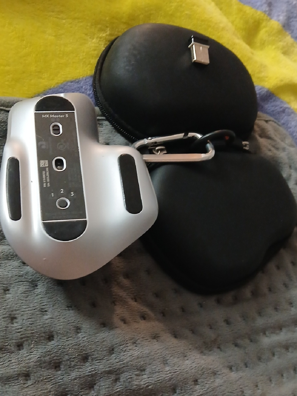 Logitech MX Master 3 Mouse with Black Travel Cases - Silver/Black
